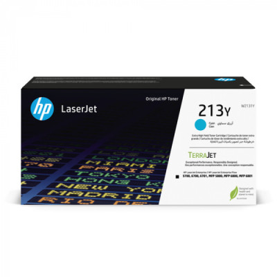 Originálny toner HP W2131Y (213Y), azúrový, 12000 strán