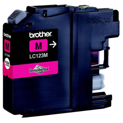 Originálny atrament Brother LC-123M, purpurový, 600 strán