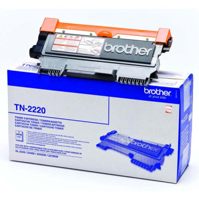 Originálny toner Brother TN-2220Bk, čierny, 2600 strán