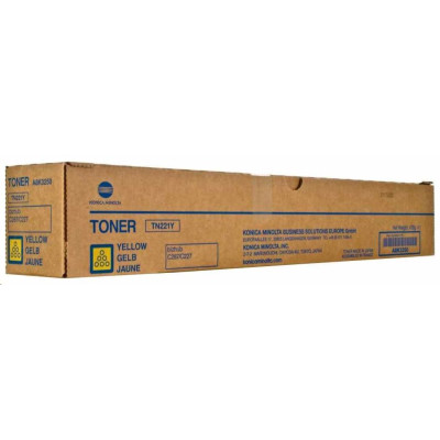 Originálny toner Konica Minolta TN-221Y (A8K3250), žltý, 21000 strán
