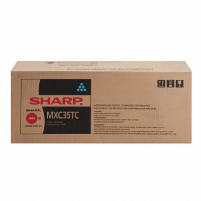 Originálny toner Sharp MX-C35TC, azúrový, 9000 strán