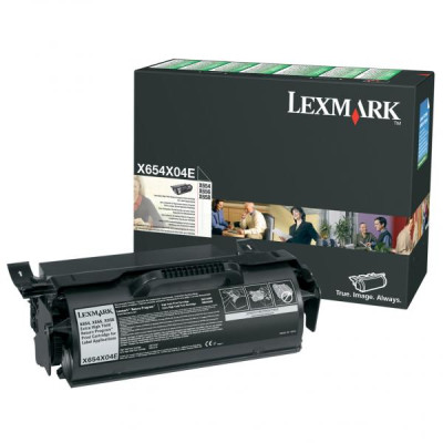 Originálny toner Lexmark X654X04E, čierny, 36000 strán
