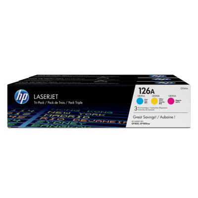 Originálny toner HP CF341A (126A), CMY, 3 × 1000 strán, 3-pack