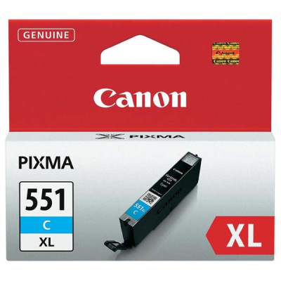 Originálny atrament Canon CLI-551CXL (6444B001), azúrový, 11 ml, XL