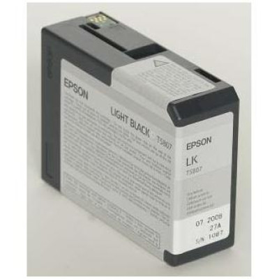 Originálny atrament Epson T5807 (C13T580700), svetlo čierny, 80 ml