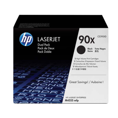 Originálny toner HP CE390XD (90X), čierny, 2 × 24000 strán, 2-pack