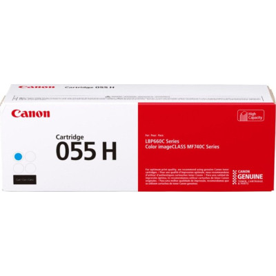 Originálny toner Canon 055HC (3019C002), azúrový, 5900 strán