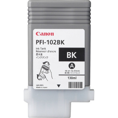 Originálny atrament Canon PFI-102Bk (0895B001), čierny, 740 strán (130 ml)