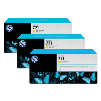 Originálny atrament HP CR253A (771), žltý, 3 × 775 ml, 3-pack