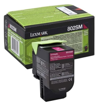 Lexmark 80C2HM0, originálny toner, purpurový, VÝPREDAJ, náhradný obal