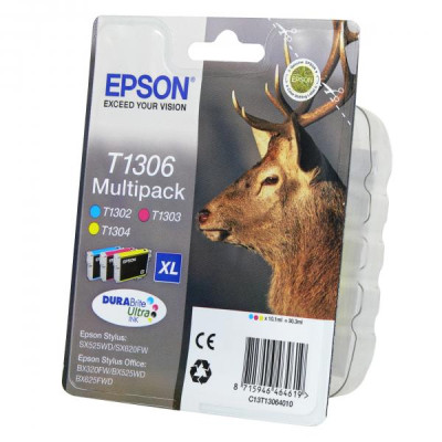 Originálny atrament Epson T1306 (C13T13064010), CMY, 3 × 10,1 ml, 3-pack
