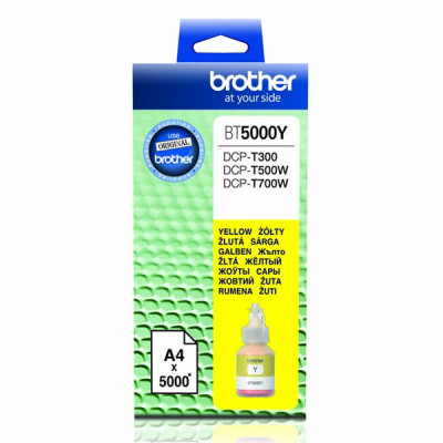 Originálny atrament Brother BT-5000Y, žltý, 5000 strán (41,8 ml)