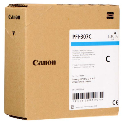 Originálny atrament Canon PFI-307C (9812B001), azúrový, 330 ml