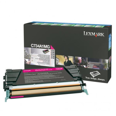 Originálny toner Lexmark C734A1MG, purpurový, 6000 strán