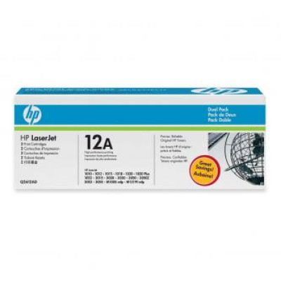 Originálny toner HP Q2612AD (12A), čierny, 2 × 2000 strán, 2-pack