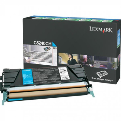 Originálny toner Lexmark C5240CH, azúrový, 5000 strán
