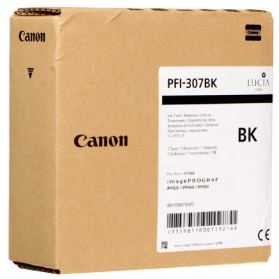Originálny atrament Canon PFI-307Bk (9811B001), čierny, 330 ml