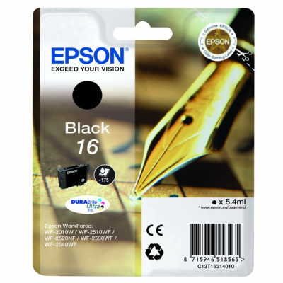 Originálny atrament Epson T1621 (C13T16214010), čierny, 5,4 ml