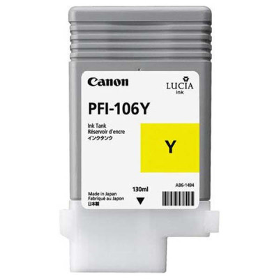 Originálny atrament Canon PFI-106Y (6624B001), žltý, 130 ml