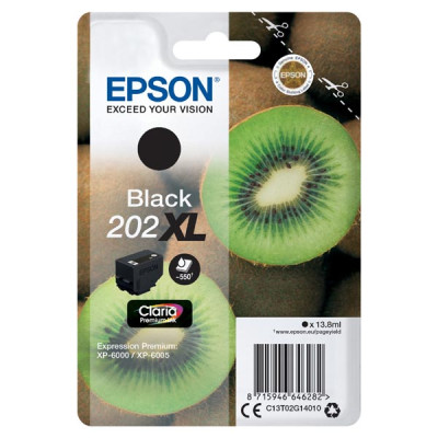 Originálny atrament Epson T02G140 (C13T02G14010, 202XL), čierny, 13,8 ml