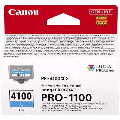 Originálny atrament Canon PFI-4100C (6778C001), azúrový, 80 ml