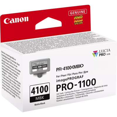 Originálny atrament Canon PFI-4100MBK (6776C001), matne čierny, 80 ml