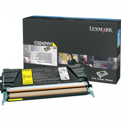 Originálny toner Lexmark C5242YH, žltý, 5000 strán