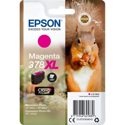 Originálny atrament Epson T3793 (C13T37934010, 378XL), purpurový, 9,3 ml, XL