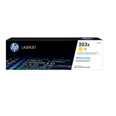 Originálny toner HP CF542X (203X), žltý, 2500 strán