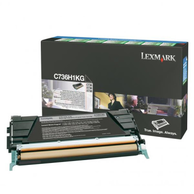 Originálny toner Lexmark C736H1KG, čierny, 12000 strán