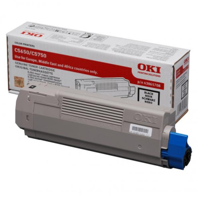 Originálny toner Oki C5650 (43865708), čierny, 8000 strán