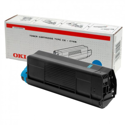 Originálny toner Oki TYP C6 (42127407), azúrový, 5000 strán