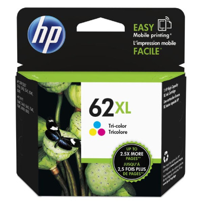 Originálny atrament HP C2P07AE (62XL), farebný, 415 strán