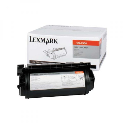 Originálny toner Lexmark 12A7360, čierny, 5000 strán