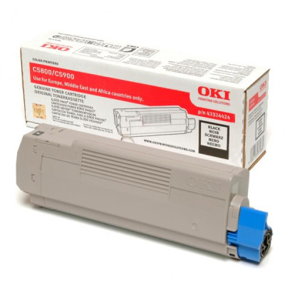 Originálny toner Oki C5800 (43324424), čierny, 6000 strán