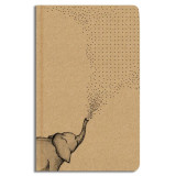 Poznámkový blok Slon A5, tečkovaný - kraftový, 192 listů