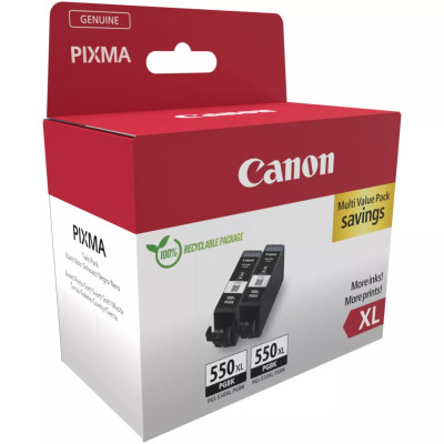 Originálny atrament Canon PGI-550XL (6431B010), čierny, 2 x 500 strán (2 x 15 ml), XL 2-pack