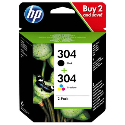 Originálny atrament HP 3JB05AE (304), CMYK, 140/120 strán (4 ml, 2 ml), 4-pack