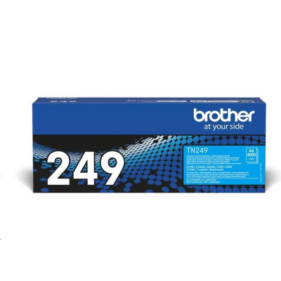 Originálny toner Brother TN-249C, azúrový, 4000 strán, XXL