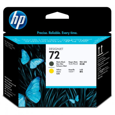 Originálna tlačová hlava HP C9384A (72), matne čierna/žltá