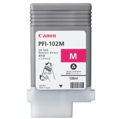 Originálny atrament Canon PFI-102M (0897B001), purpurový, 740 strán (130 ml)