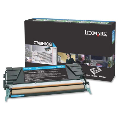 Originálny toner Lexmark C748H1CG, azúrový, 10000 strán