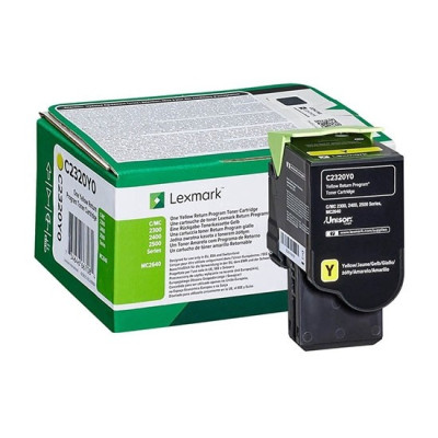 Originálny toner Lexmark C2320Y0, žltý, 1000 strán, return
