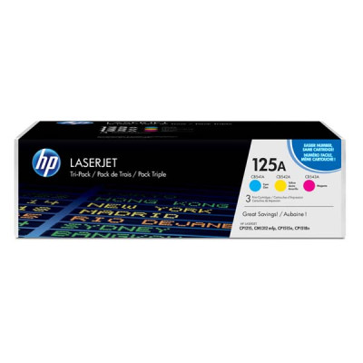Originálny toner HP CF373AM (125A), CMY, 3 × 1400 strán, 3-pack