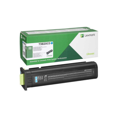 Originálny toner Lexmark 73B20C0 (73B0020), azúrový, 15000 strán