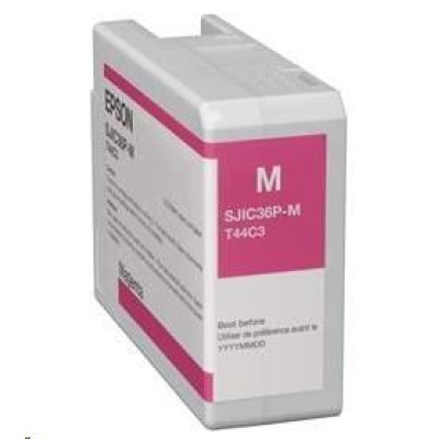 Originálny atrament Epson T44C3 (C13T44C340, SJIC36P-M), purpurový, 80 ml