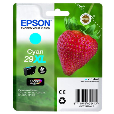 Originálny atrament Epson T2992 (C13T29924010, T29XL), azúrový, 6,4 ml