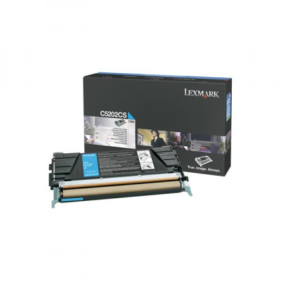 Originálny toner Lexmark C5202CS, azúrový, 1500 strán