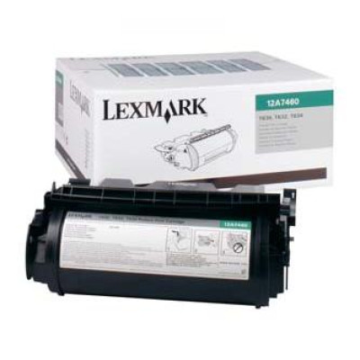 Originálny toner Lexmark 12A7460, čierny, 5000 strán