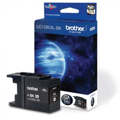 Originálny atrament Brother LC-1280XLBk, čierny, 2400 strán